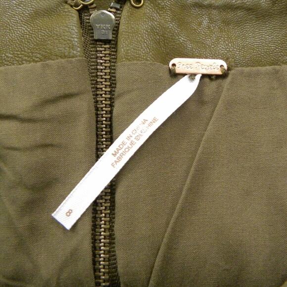 Free People Modern Femme Vegan Faux Suede Leather Mini Skirt Brown - Picture 6 of 9